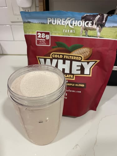 Customer photo review of Whey Protein Isolate Chocolate