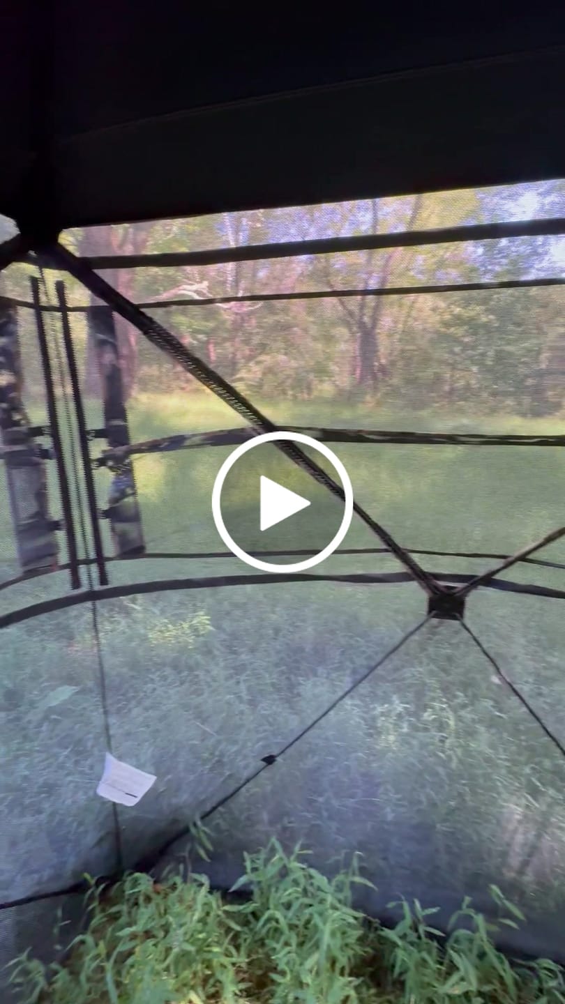 Customer video review of Vis Series 270 Degree See Through Hunting Blind | Portable 2 3 4 Person Ground Blind | Camo Pop Up Deer Blind for Deer & Hunters
