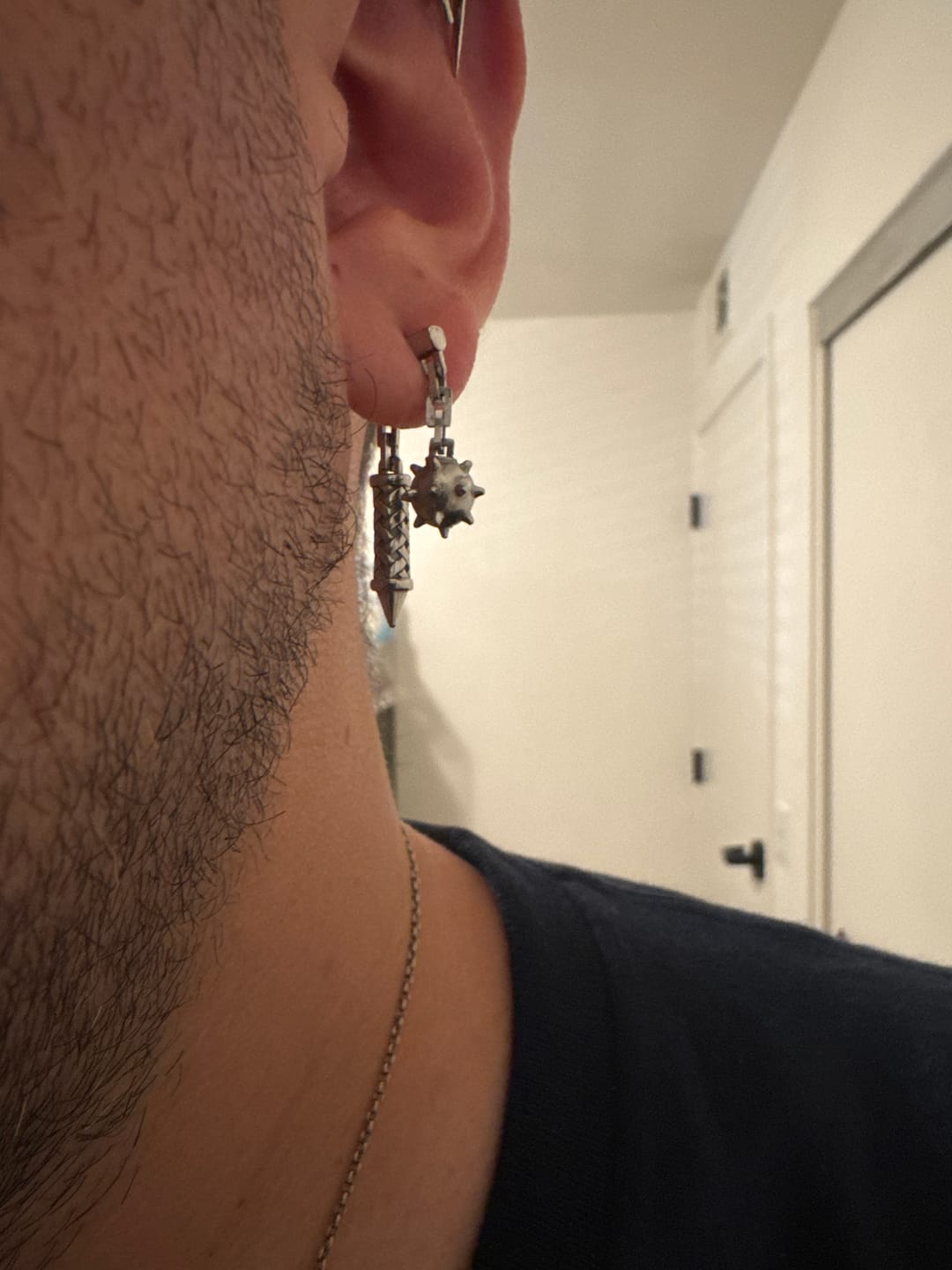 Customer photo review of FLAIL EARRINGS