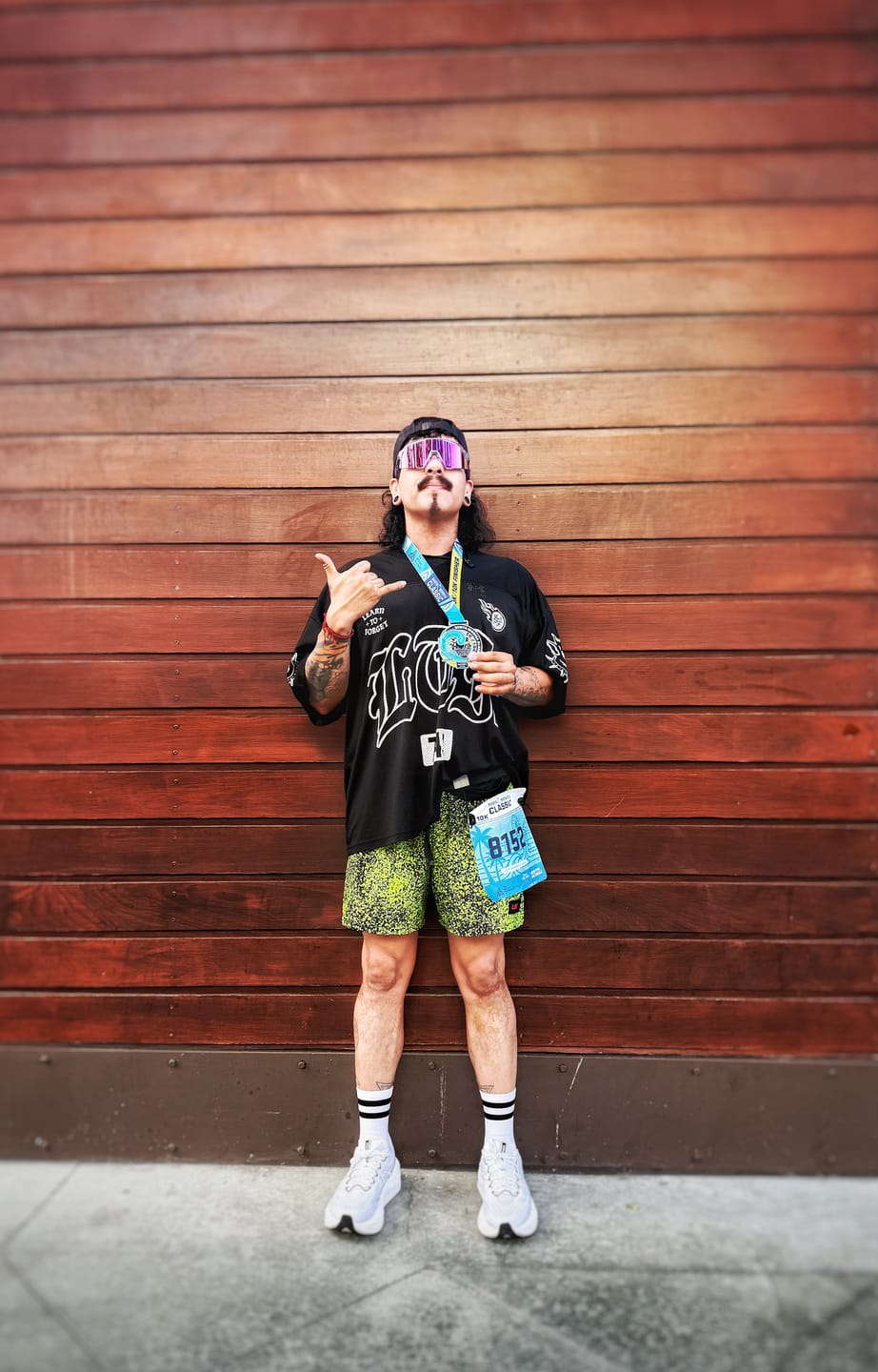Customer photo review of R5P - Men's 5" Running Short with Side Pockets - Neo Biscuit