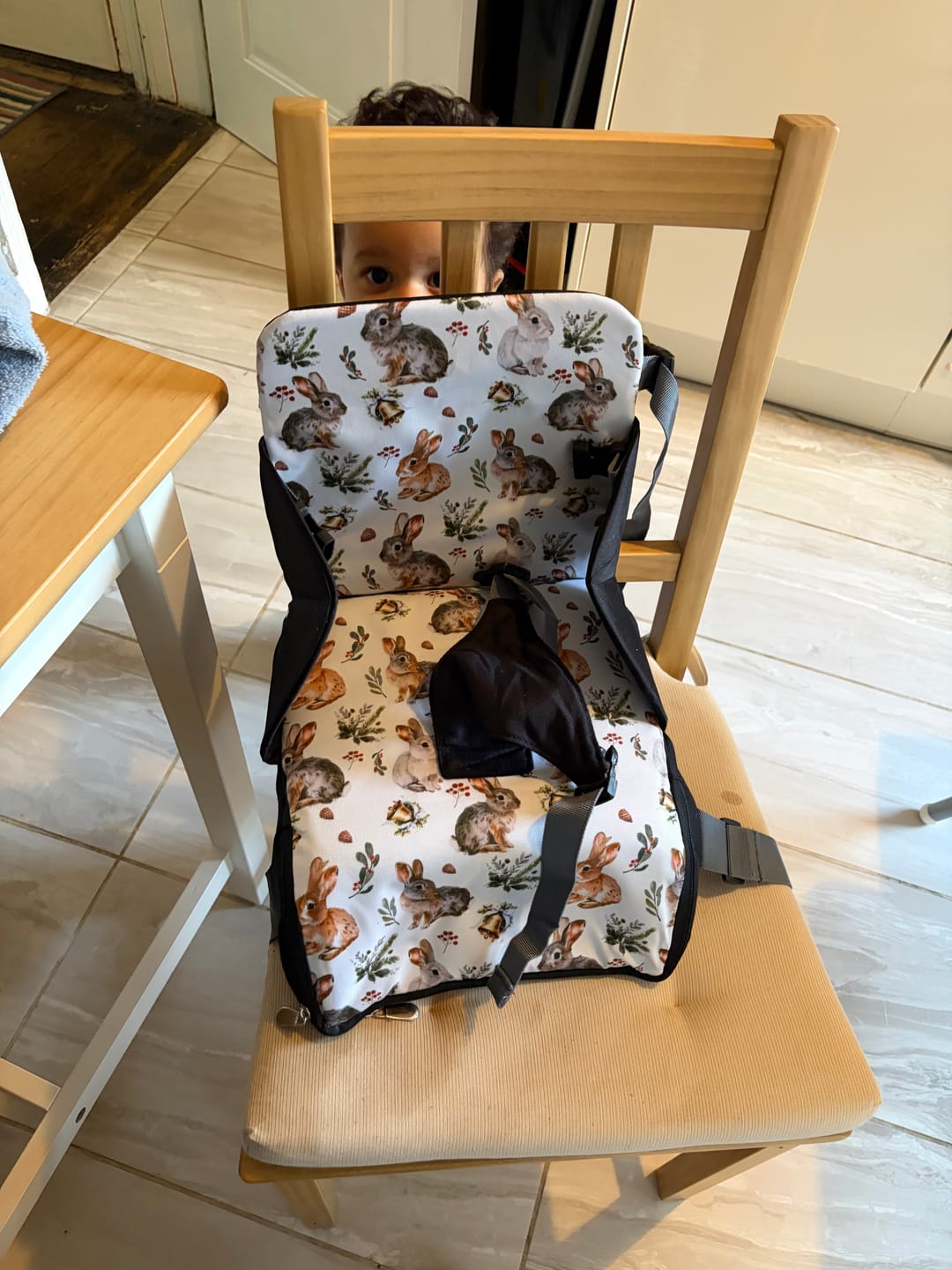 Customer photo review of Little Manta Fold Baby Booster Seat