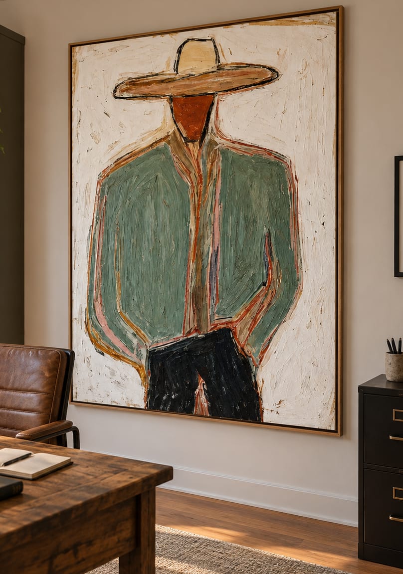 Customer photo review of Sage Frontier-Cowboy Portrait Painting