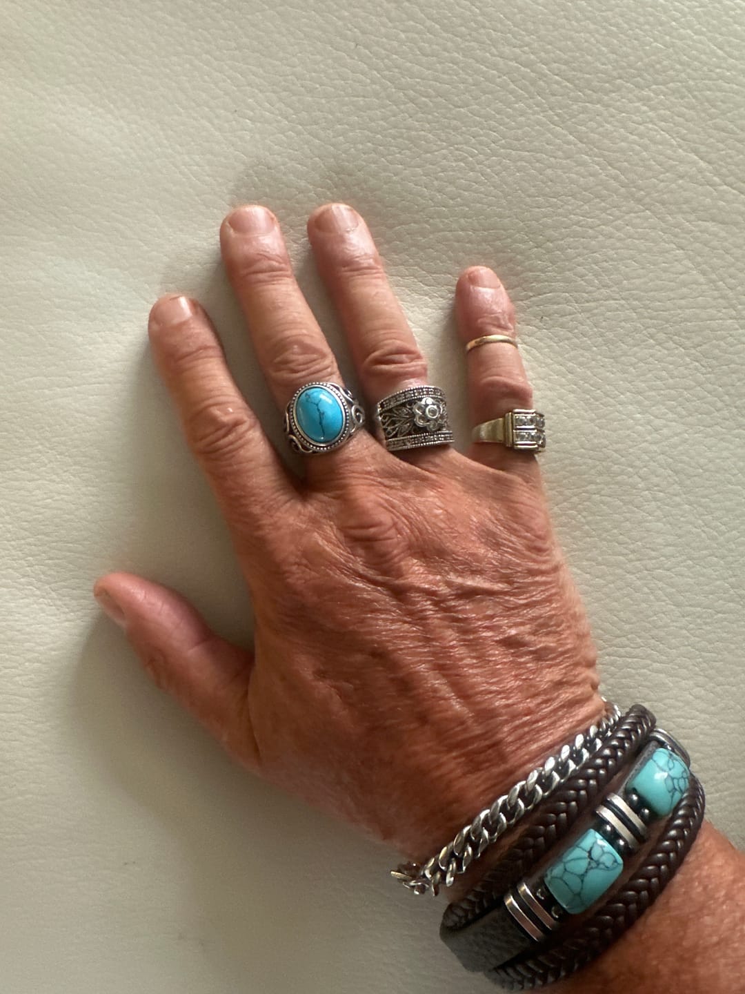 Customer photo review of BLUE EYES. - 925 STERLING SILVER