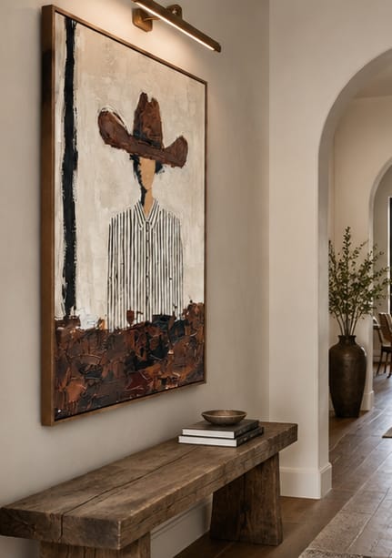 Customer photo review of Western Stripes-Cowboy Portrait Painting
