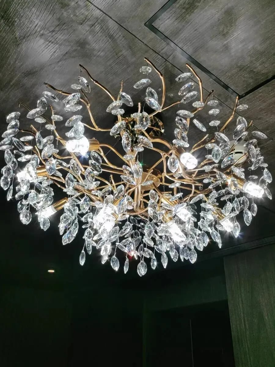 Customer photo review of Crystal Chandelier for Staircase, Cut Crystal Tiers, 80 cm