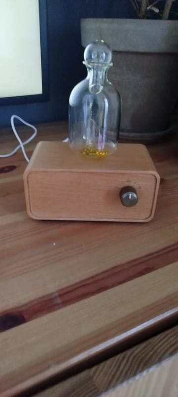 Customer photo review of Waterless Essential Oil Diffuser – Wood & Glass