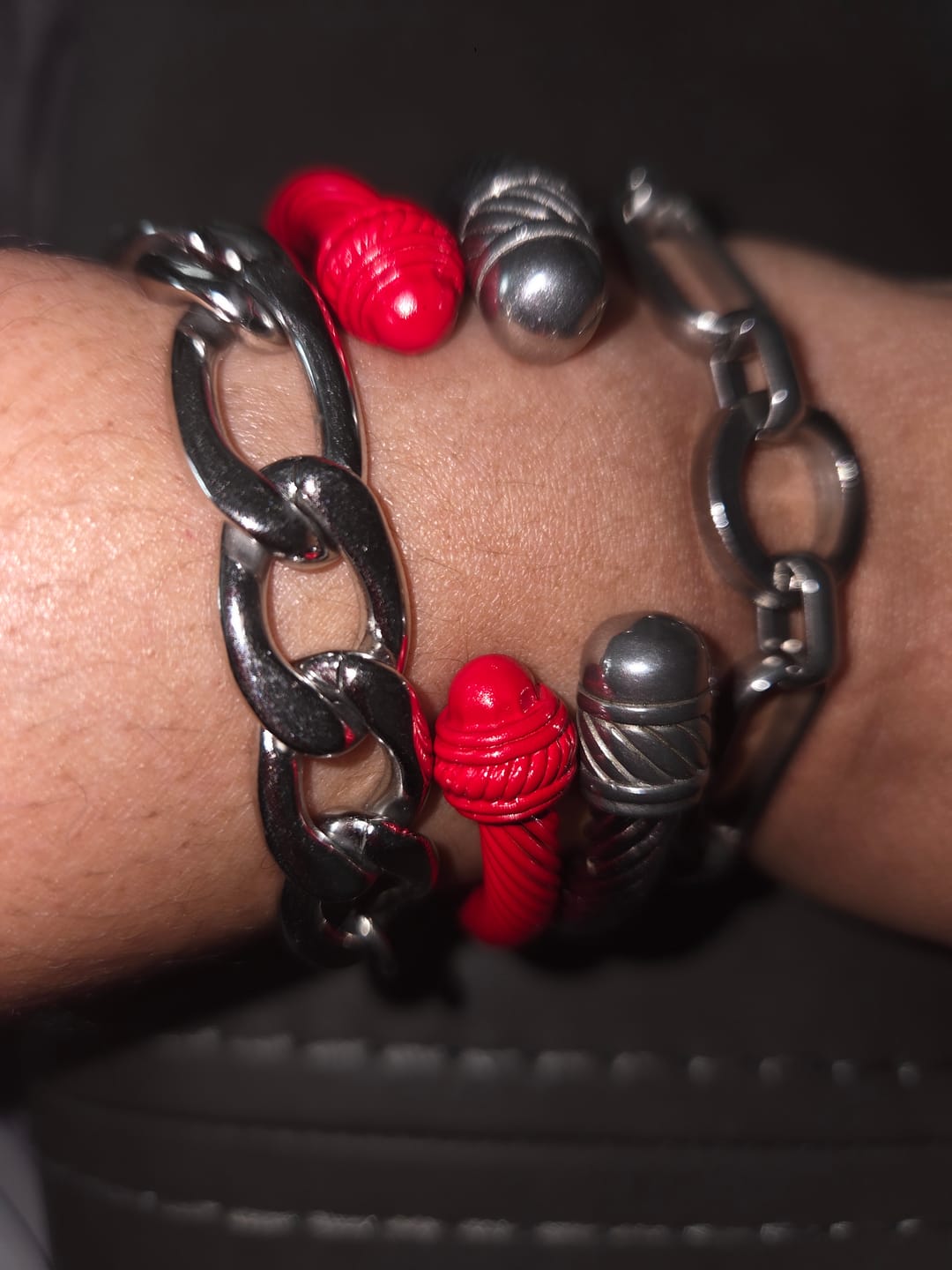 Customer photo review of Brandy Bracelet stack