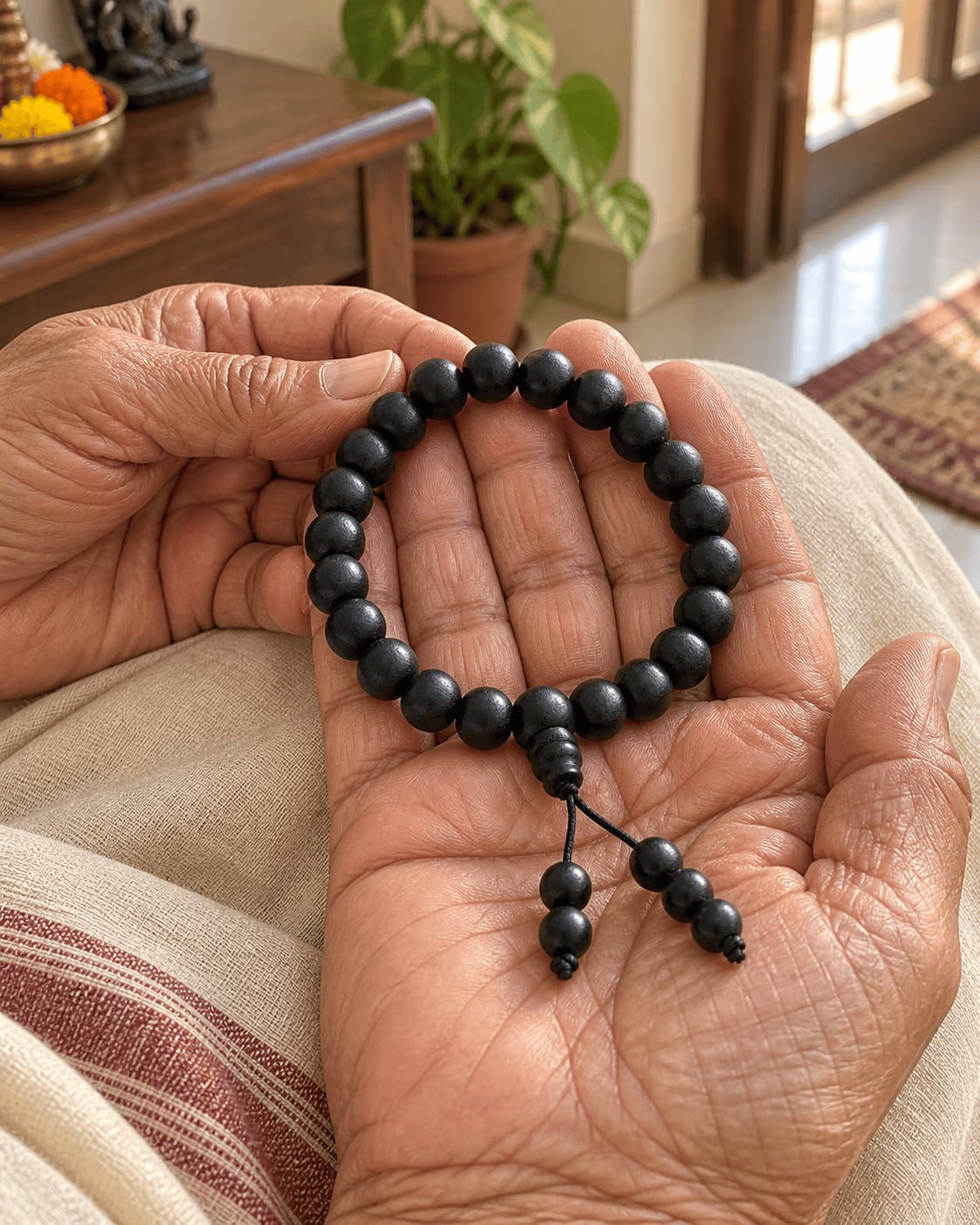 Customer photo review of Natural Karungali Bracelet