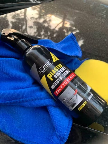 Customer photo review of Renovador de plásticos negros
