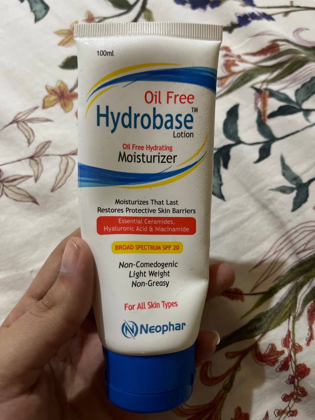 Customer photo review of Hydrobase Oil Free Lotion