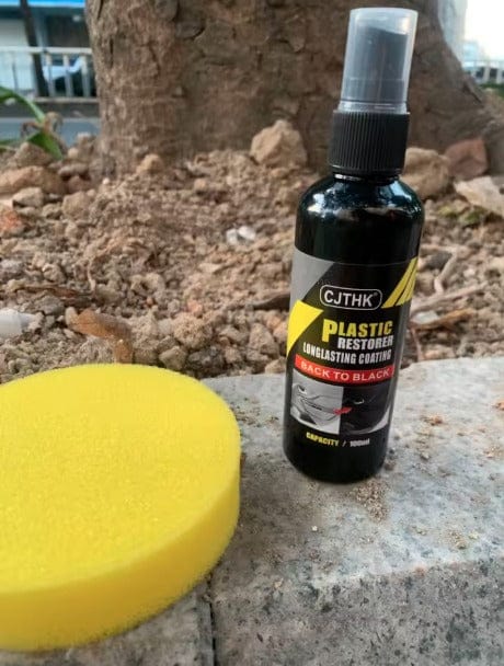 Customer photo review of Renovador de plásticos negros