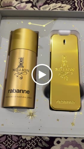 مراجعة بالفيديو من عميل لمنتج Paco Rabanne 1 Million Edt 3 Piece Men's Gift Set (100ml + 150ml deodorant + 10ml sample)