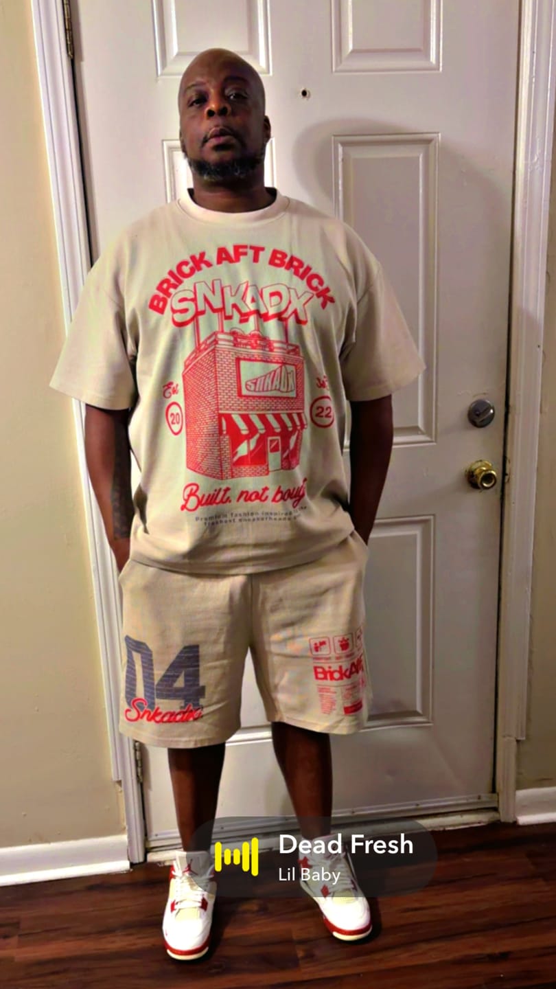 Customer photo review of Brick Shop Mineral Wash Waffle Knit Shorts Matching BIKE AIR x Nigel Sylvester x Jordan 4 Brick After Brick
