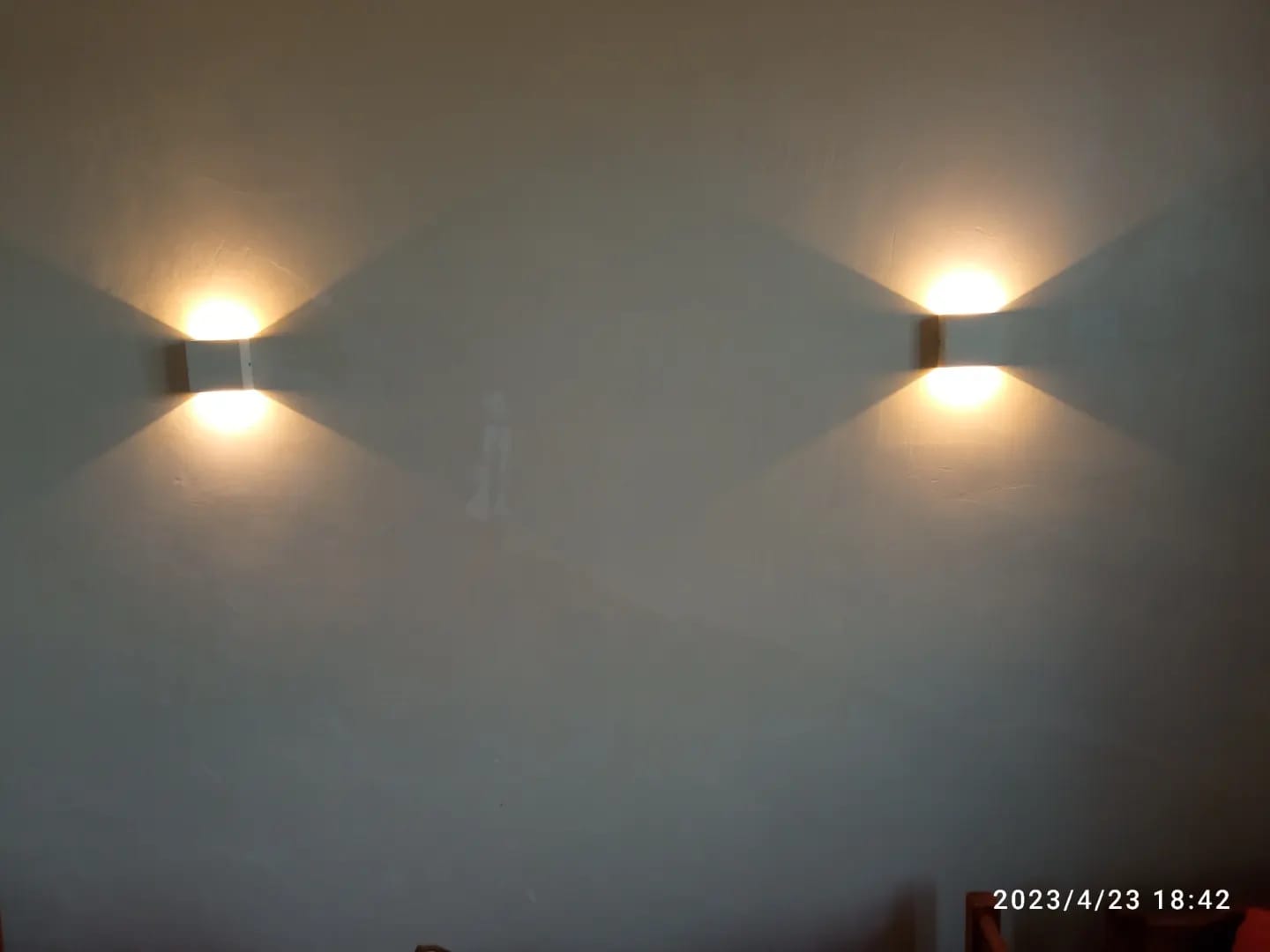Customer photo review of Acrylic Wall Lamp for Hallway, Small Square Fitting, 10 cm