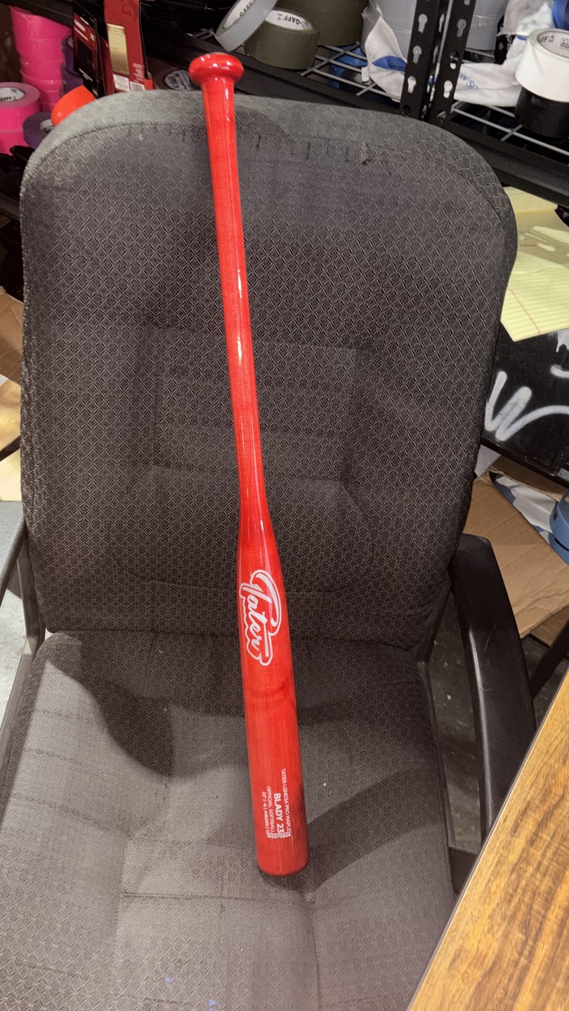 Customer photo review of Tater® LGND34 Softball Wood Bat