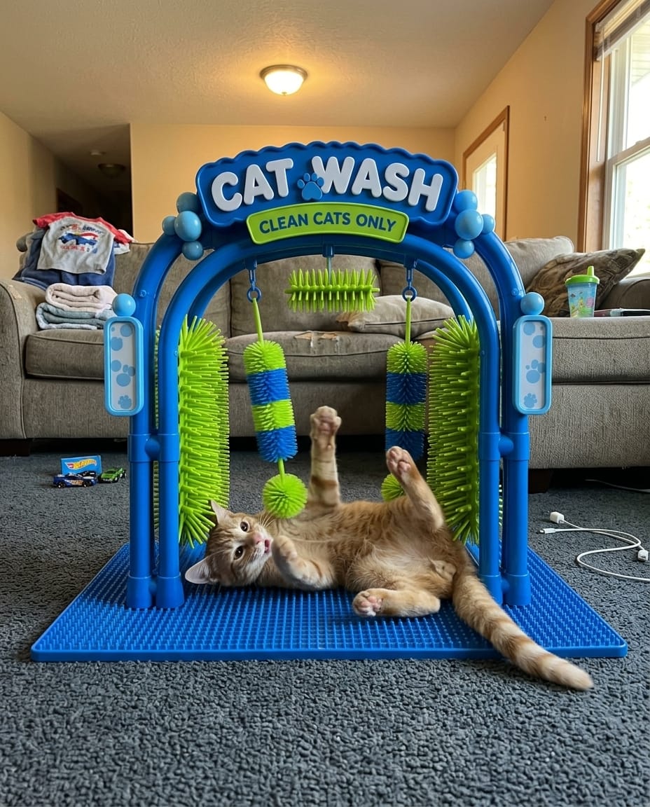 Customer photo review of The Purr Arch - Massage Station