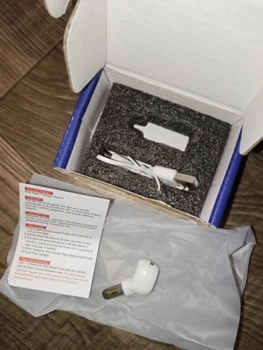 Customer photo review of Dispositivo de Terapia de Luz Roja para el Bienestar Auditivo — Velsen