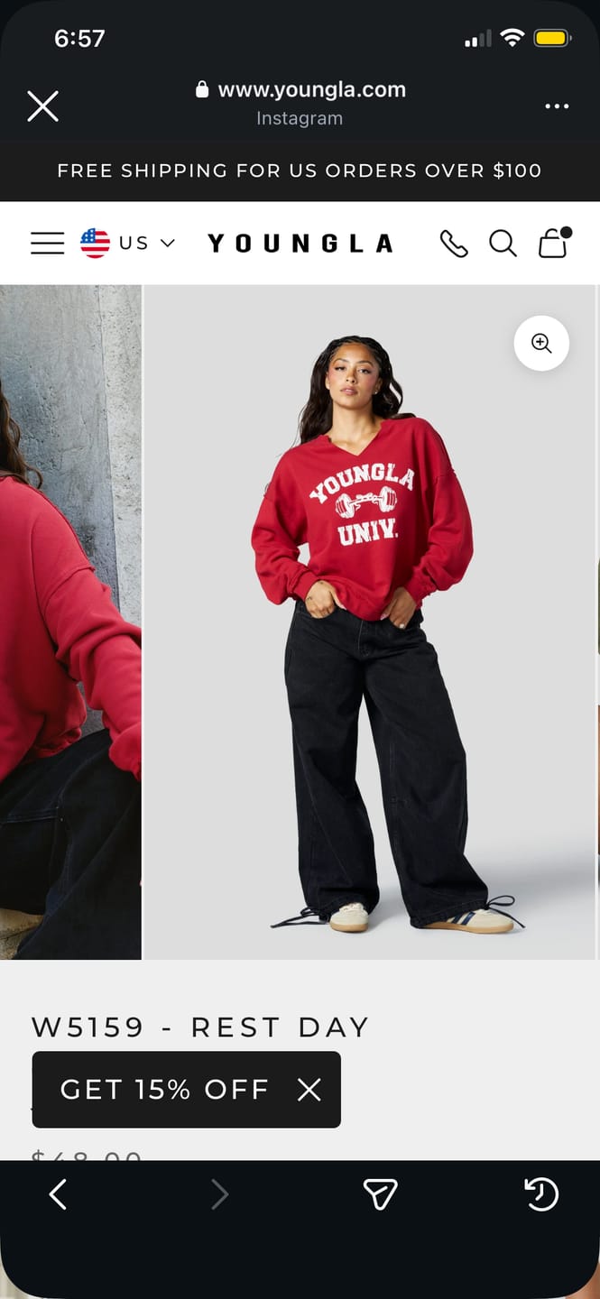 Customer photo review of W5159 - Rest day crewneck