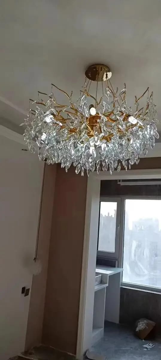 Customer photo review of Crystal Chandelier for Staircase, Cut Crystal Tiers, 80 cm