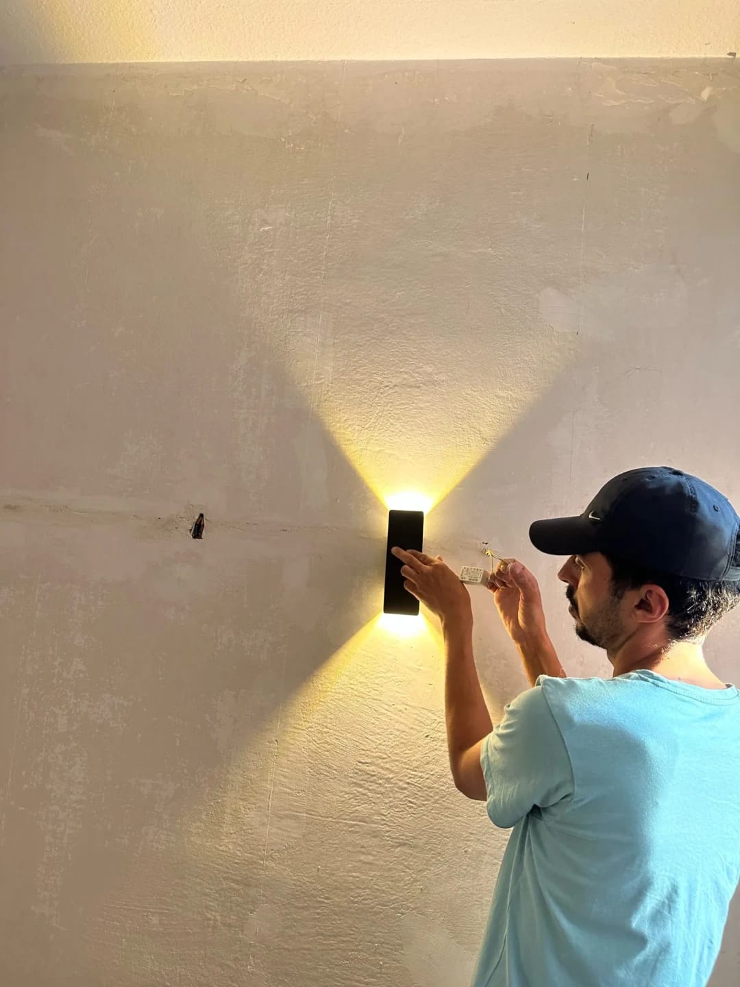Customer photo review of White Wall Light for Hallway, Aluminium and Acrylic, 41 cm