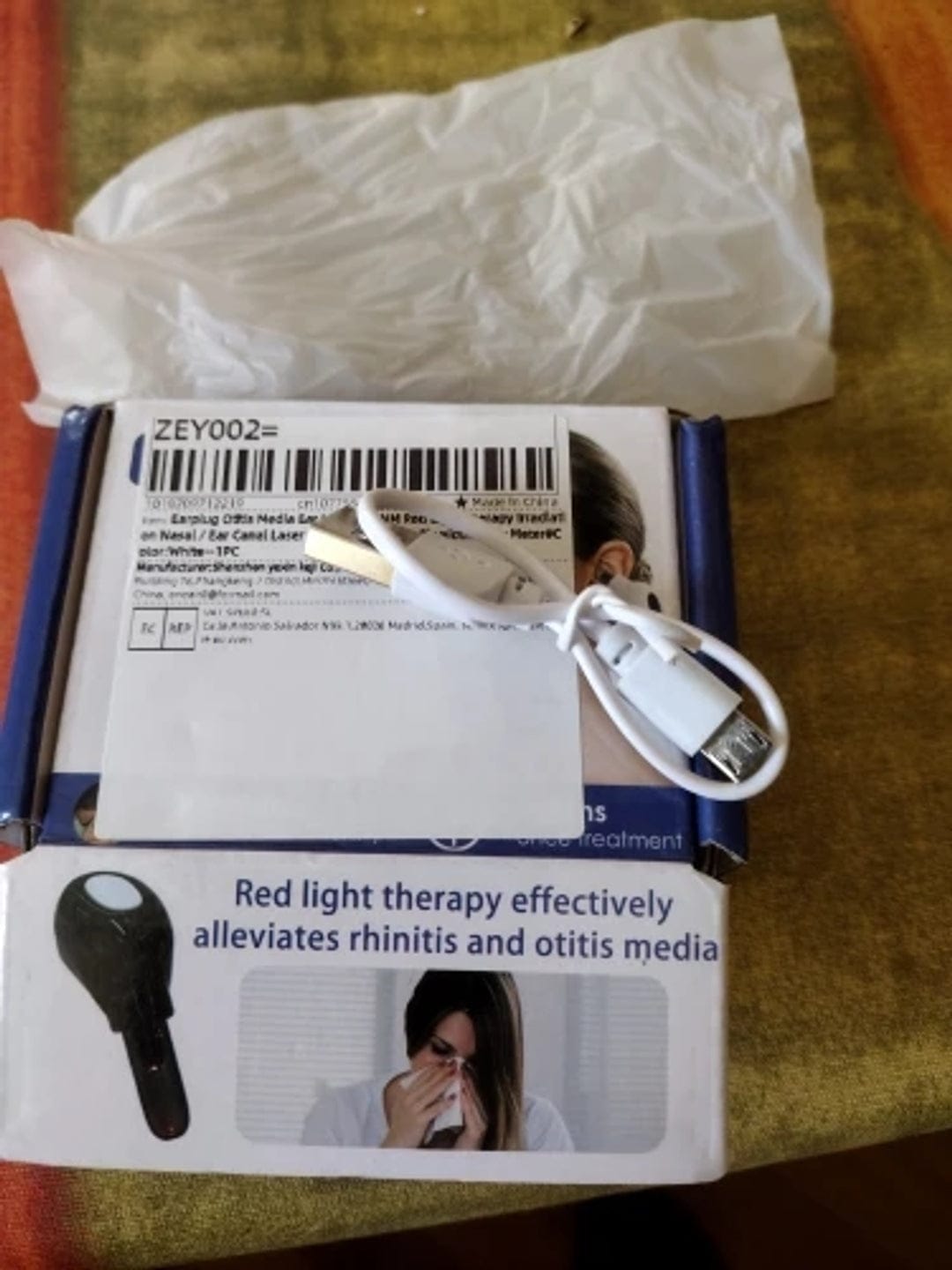Customer photo review of Dispositivo de Terapia de Luz Roja para el Bienestar Auditivo — Velsen