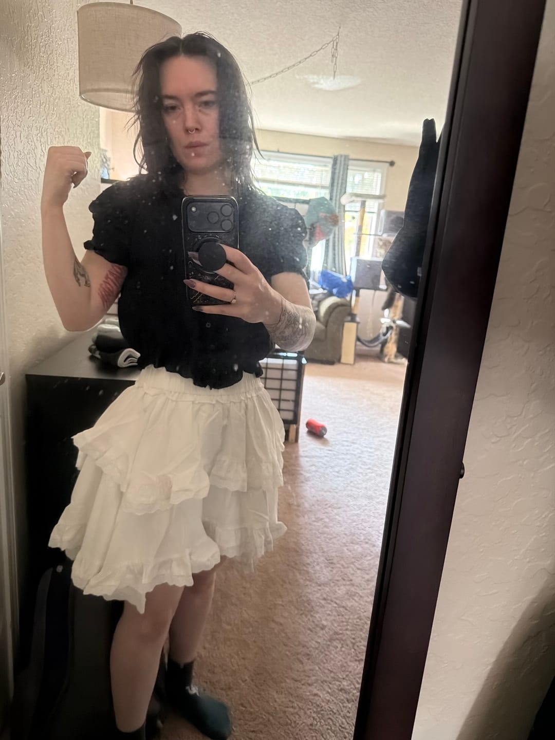 Customer photo review of Lila Ruffle Skort
