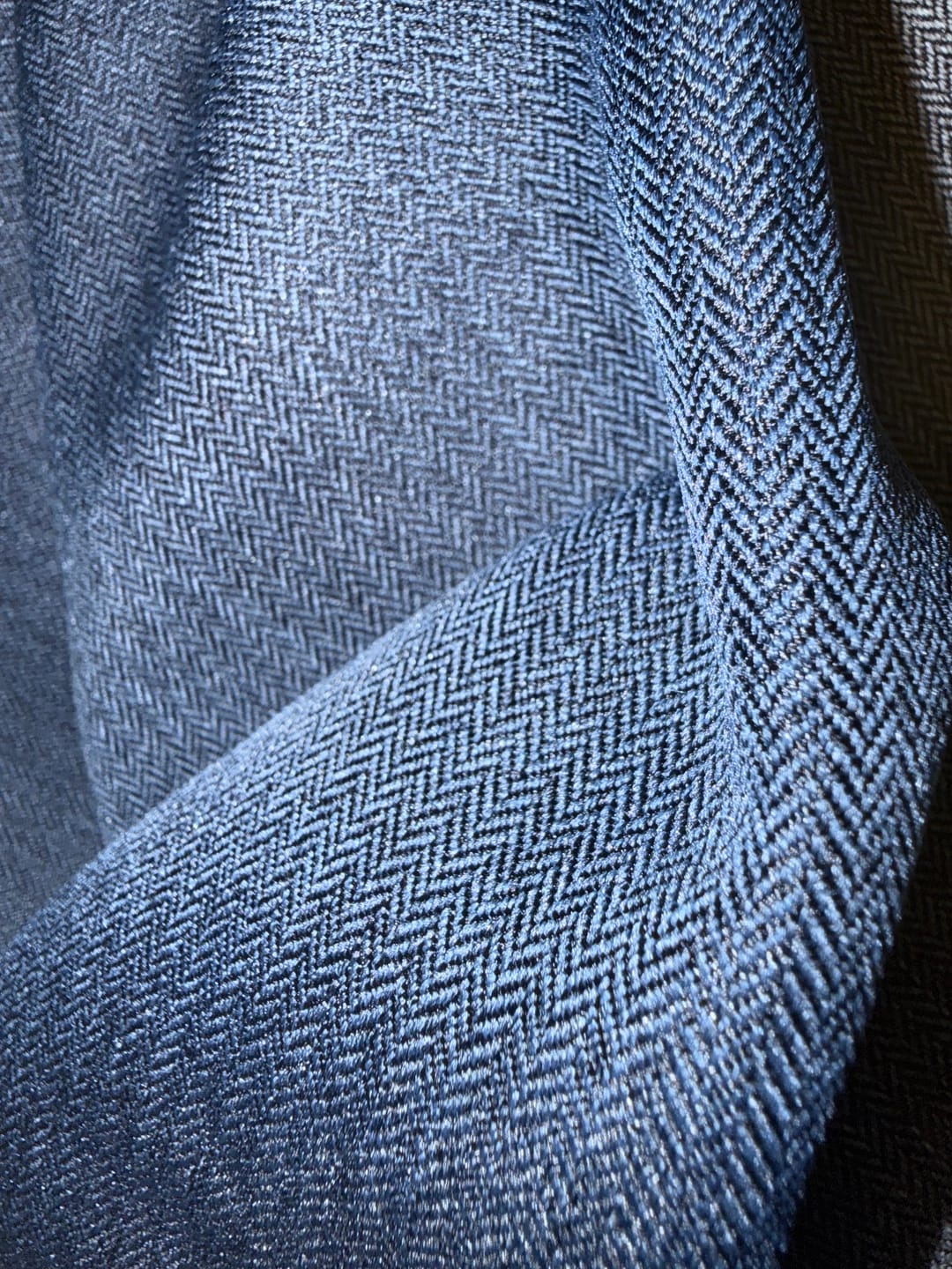 Customer photo review of Muted Herringbone Suiting Fabric