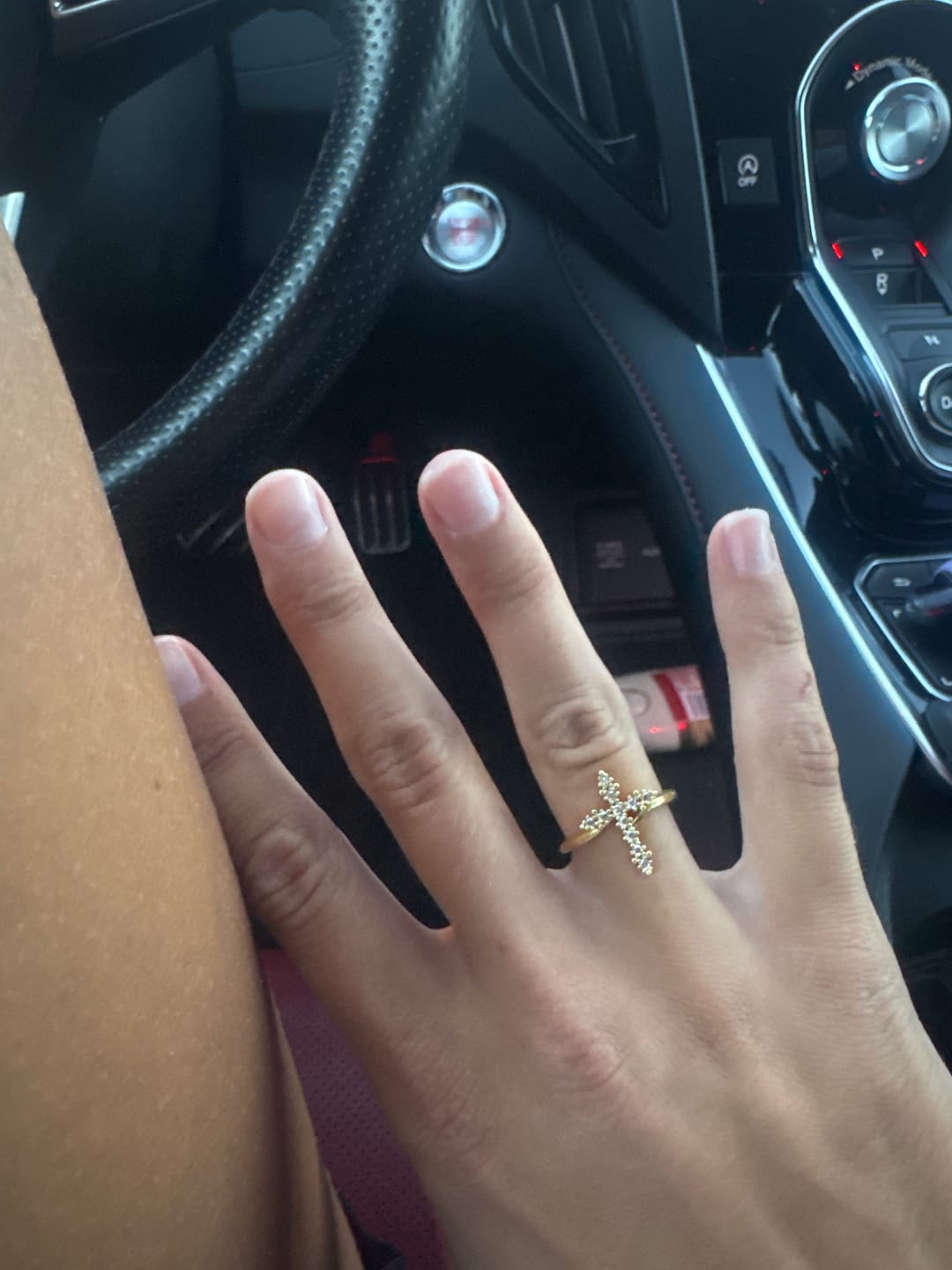 Customer photo review of FREE Today:  Cross Ring with Clustered Cubic Zirconia Accents: Embody His Gentle Grace