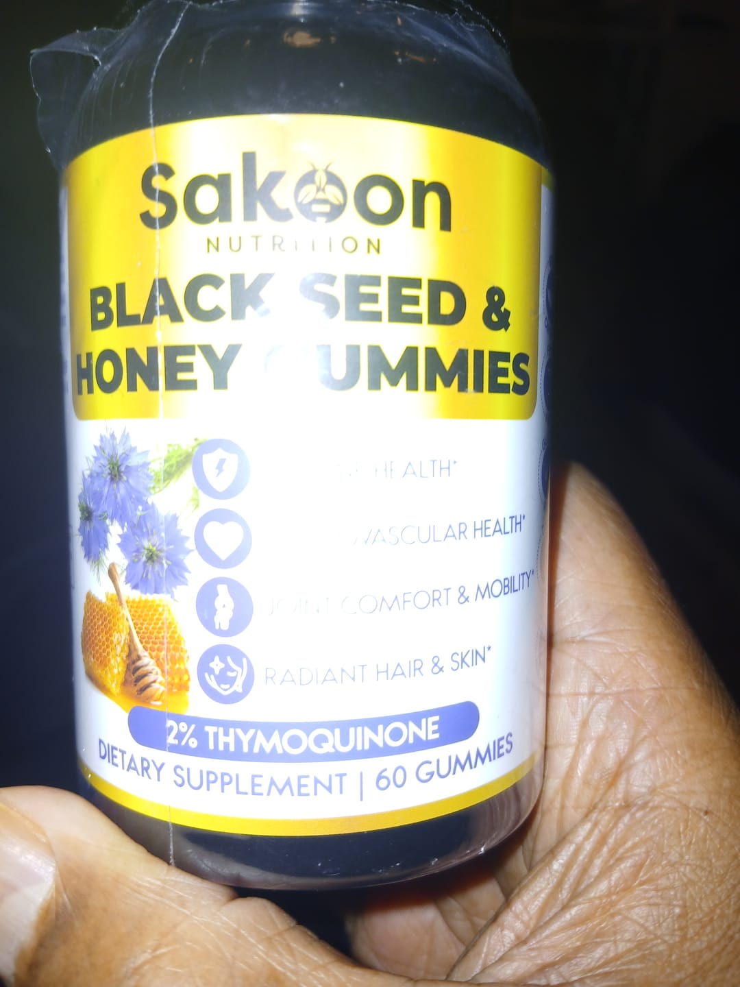 Customer photo review of Black Seed Oil Gummies with Honey | Halal, High-Thymoquinone | Sakoon