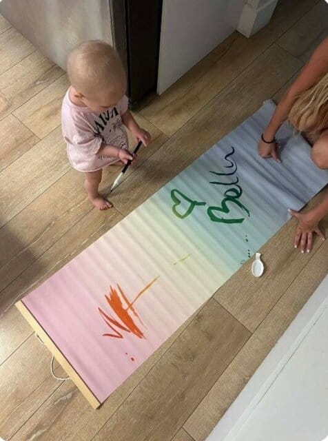 Customer photo review of Magic Drew Colorful Reusable Water Writing Cloth [FREE Water Cup + Brush]