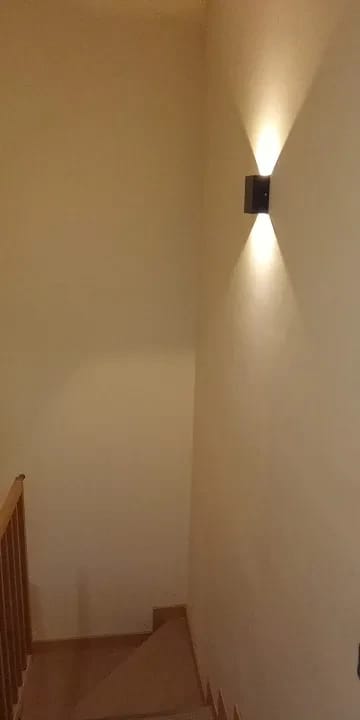 Customer photo review of Acrylic Wall Lamp for Hallway, Small Square Fitting, 10 cm