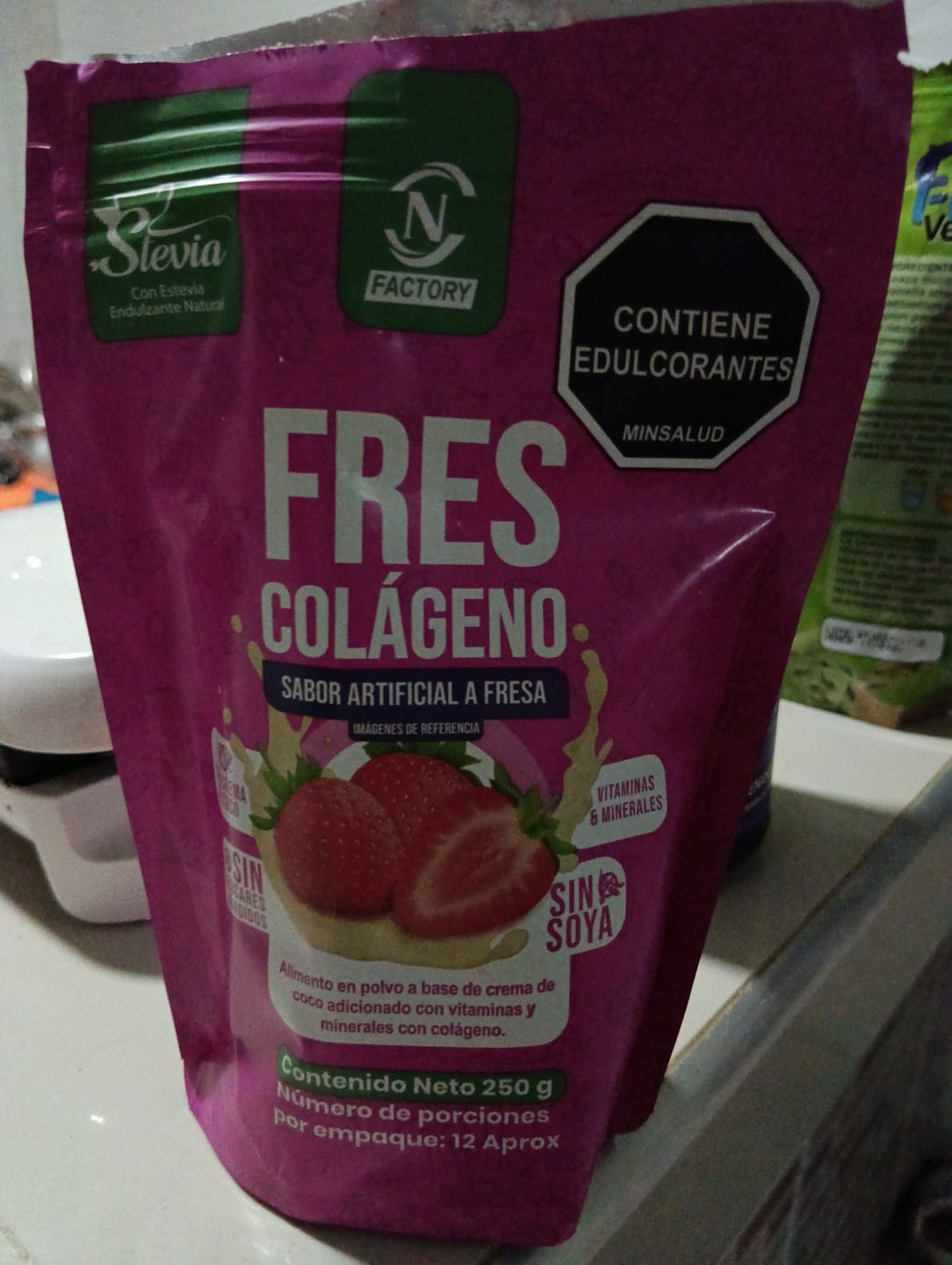 Customer photo review of 🎁 Frescolágeno Fresa Doypack 250 g - Nutrition Factory (100% off)