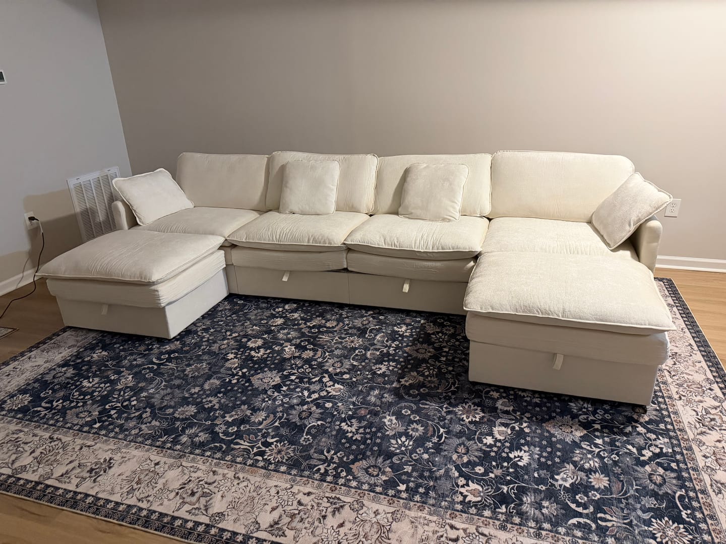 Customer photo review of Storage Cloudy Luxury Modular Sofa