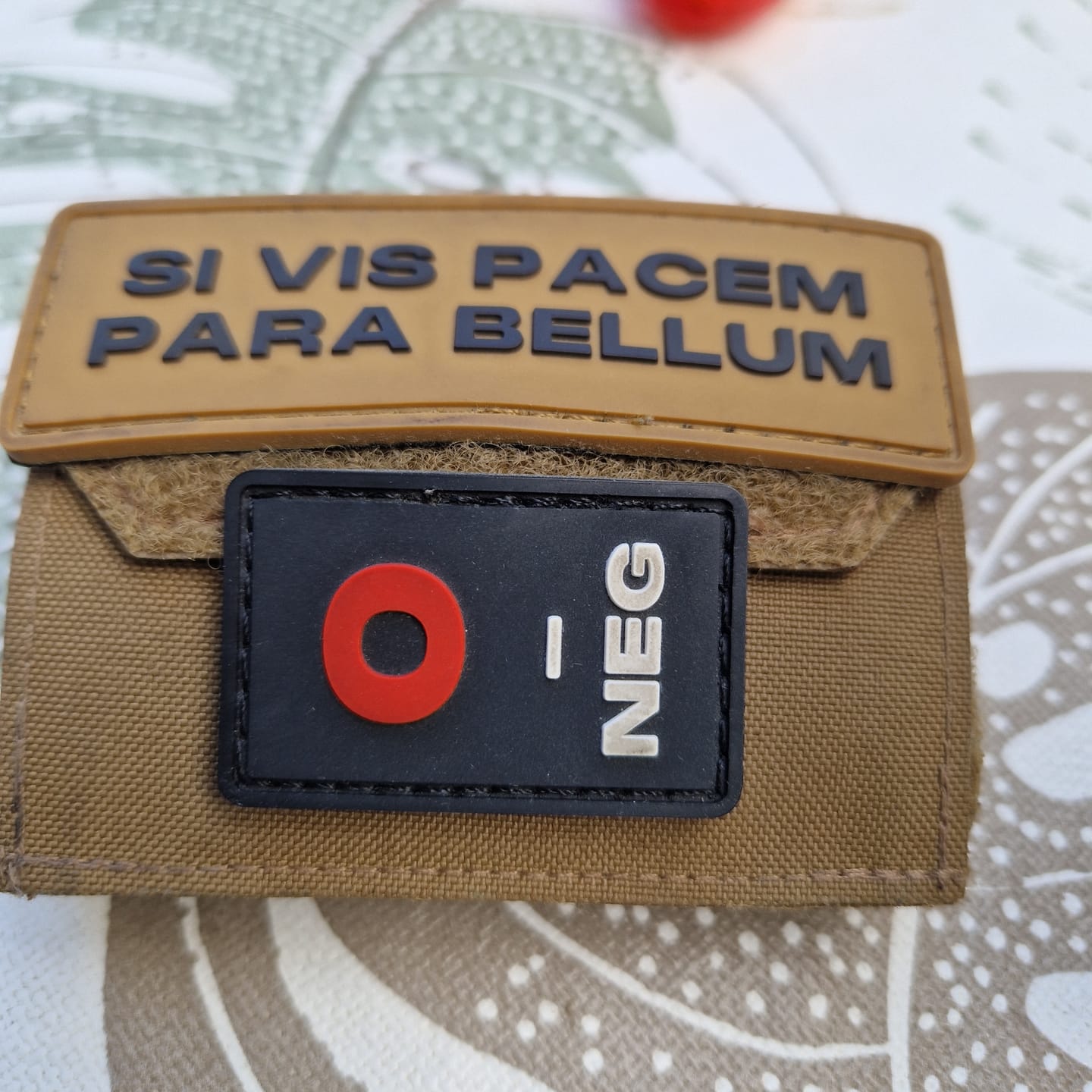 Customer photo review of Rubberpatch „Si vis pacem para bellum“
