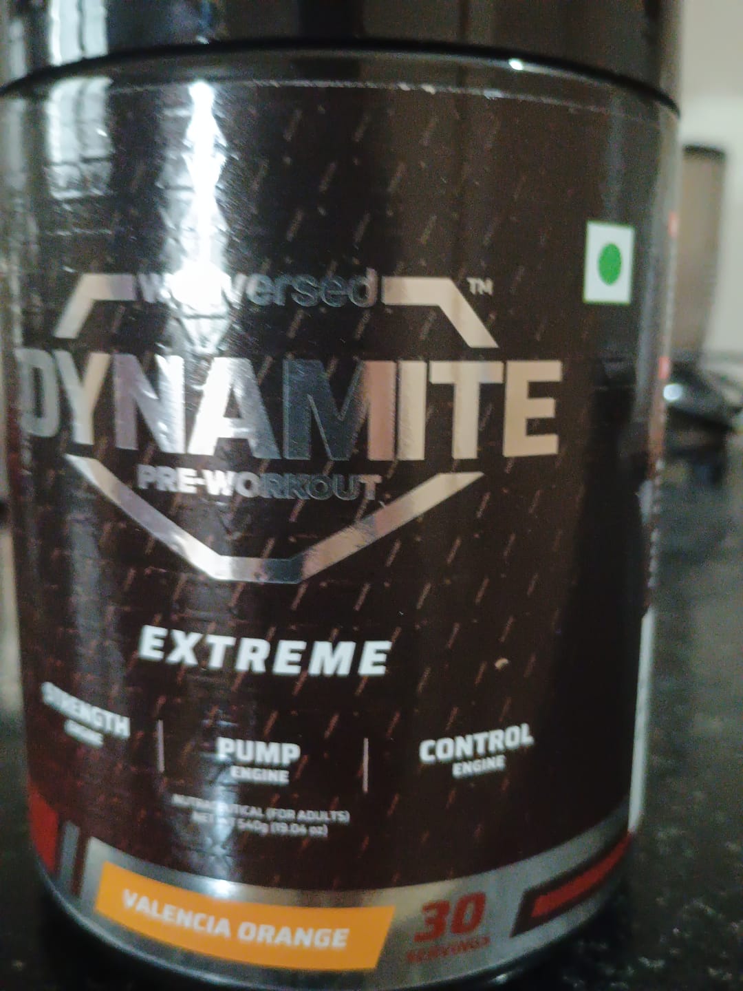 Customer photo review of Dynamite Pre-Workout EXTREME (540g, 30 Servings) | Valencia Orange