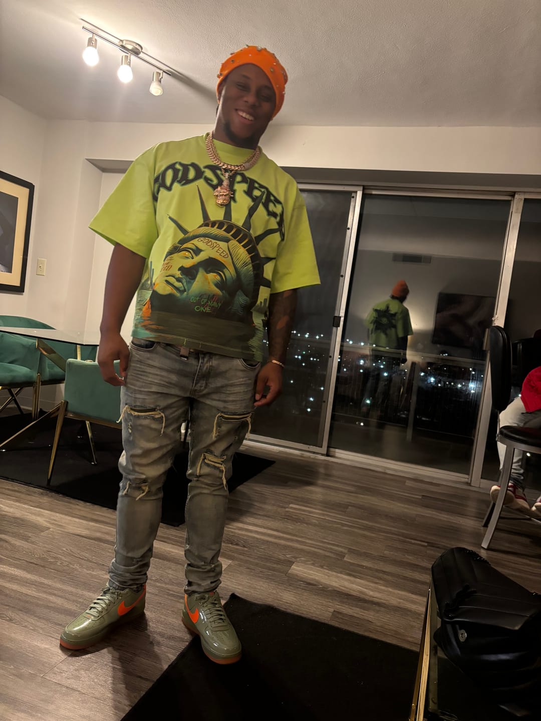 Customer photo review of Godspeed Miami Sunken Liberty Tee Green *Miami Exclusive*
