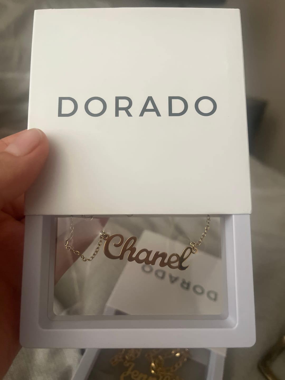 Customer photo review of Kids Custom Name Necklace