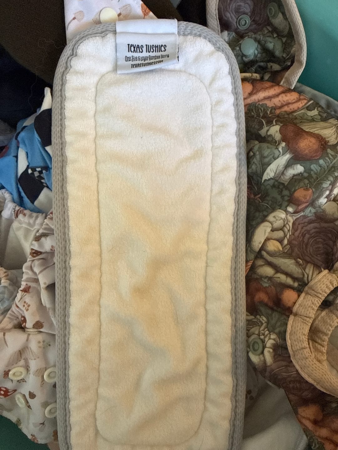 Customer photo review of One Size - 6 layer Natural Fiber Cloth Diaper Inserts with Snap