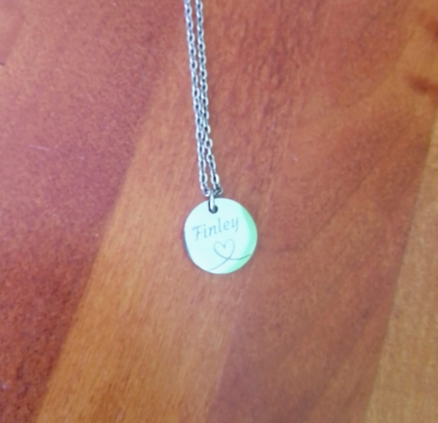 Customer photo review of Halskette mit Gravur