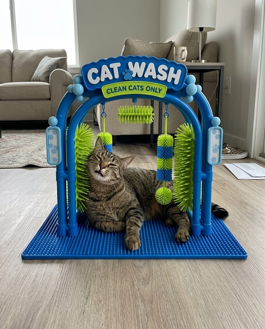 Customer photo review of The Purr Arch - Massage Station