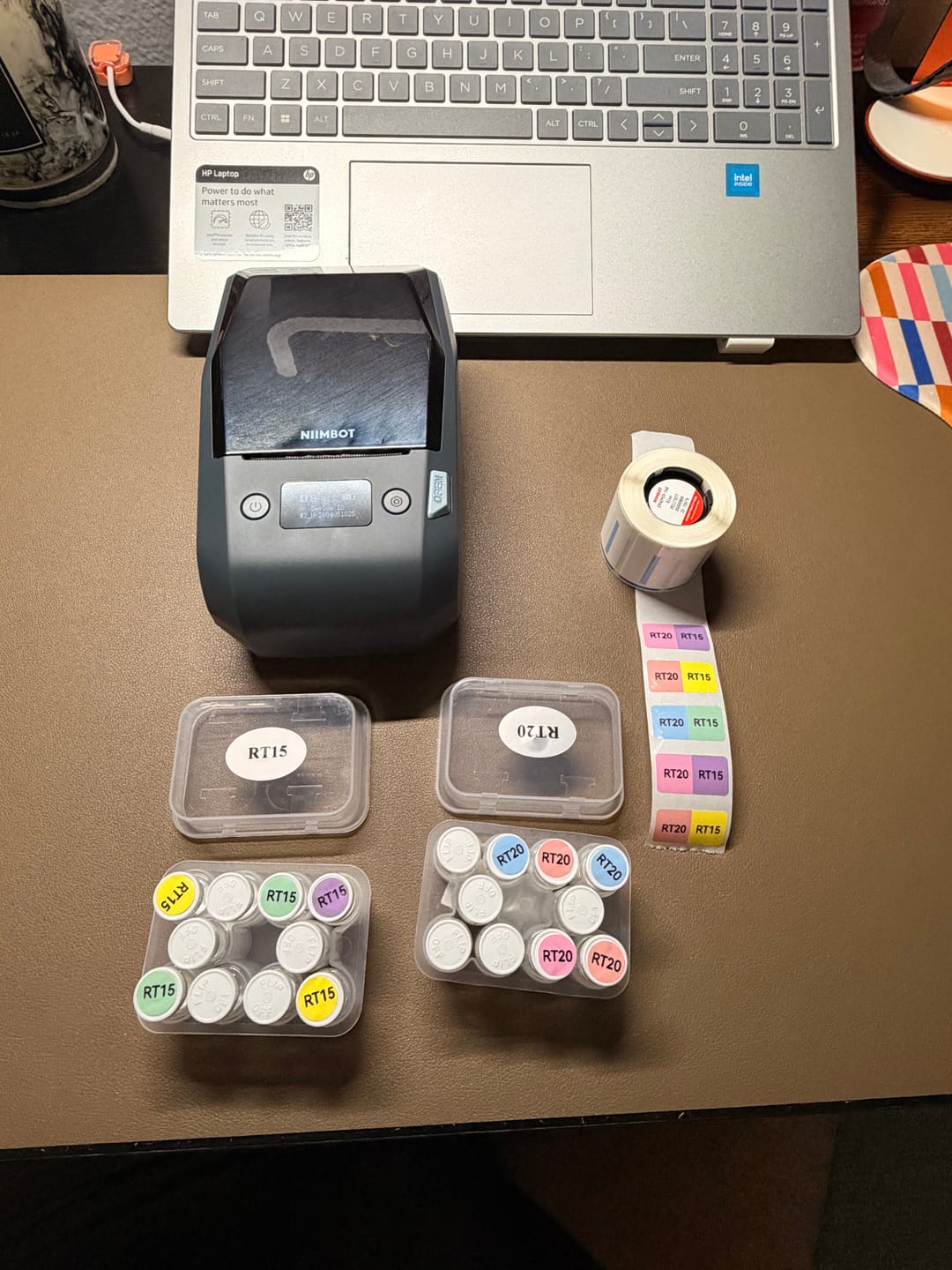 Customer photo review of Thermal Transfer Label Printer Labels for M2, M3