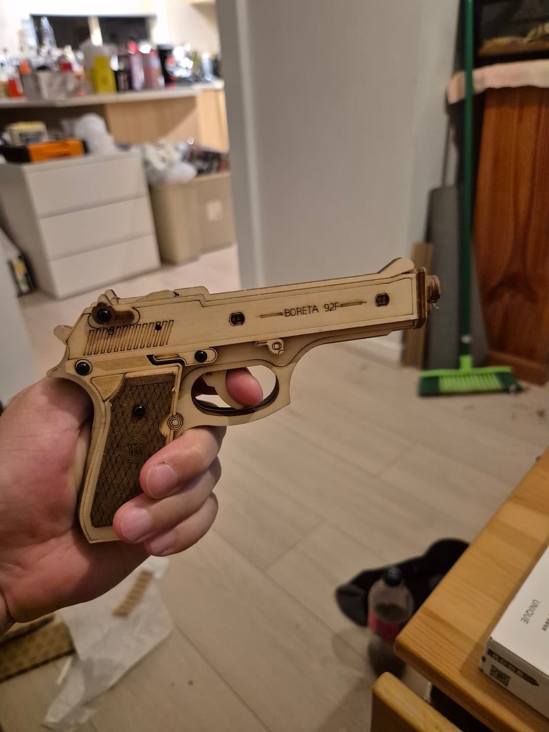 Customer photo review of Rokrgeek 3D Small Arms Wooden Gun Model