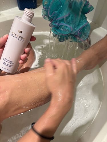Customer photo review of Exfoliating Body Prep Wash