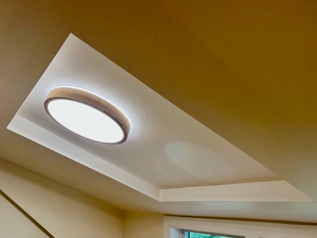 Customer photo review of Round LED Wood Flush Mount Light