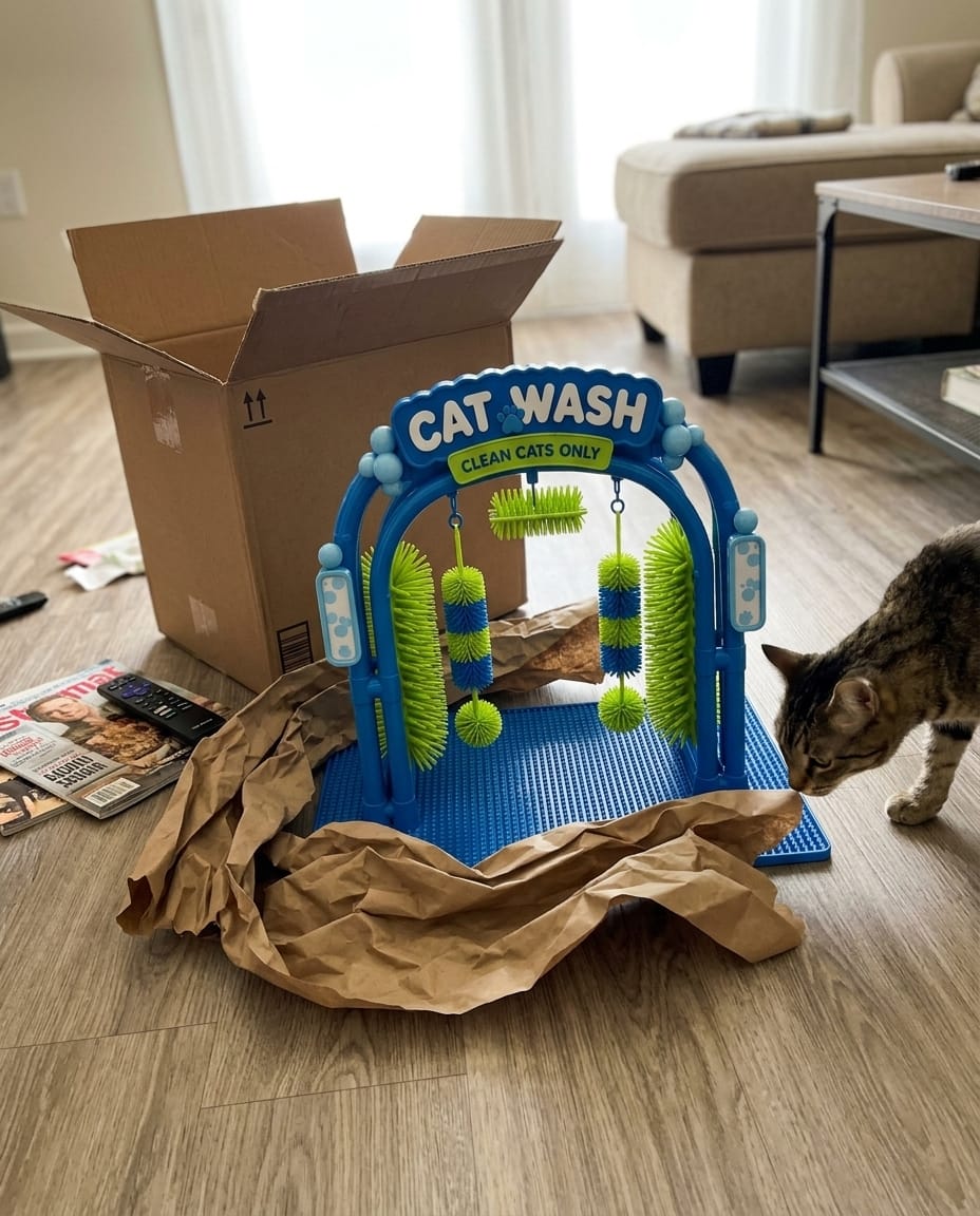 Customer photo review of The Purr Arch - Massage Station