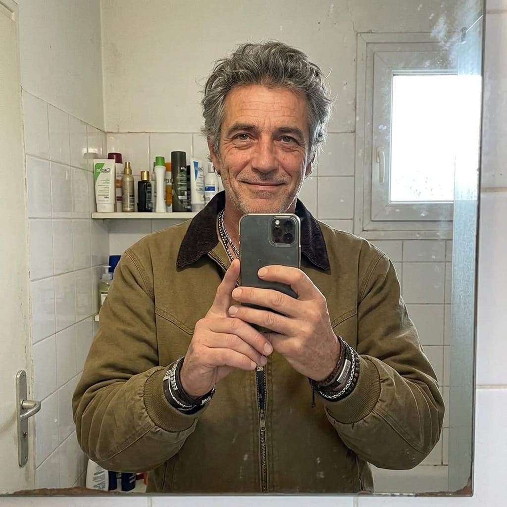 Customer photo review of Vintage Arbeitsjacke mit Umlegekragen