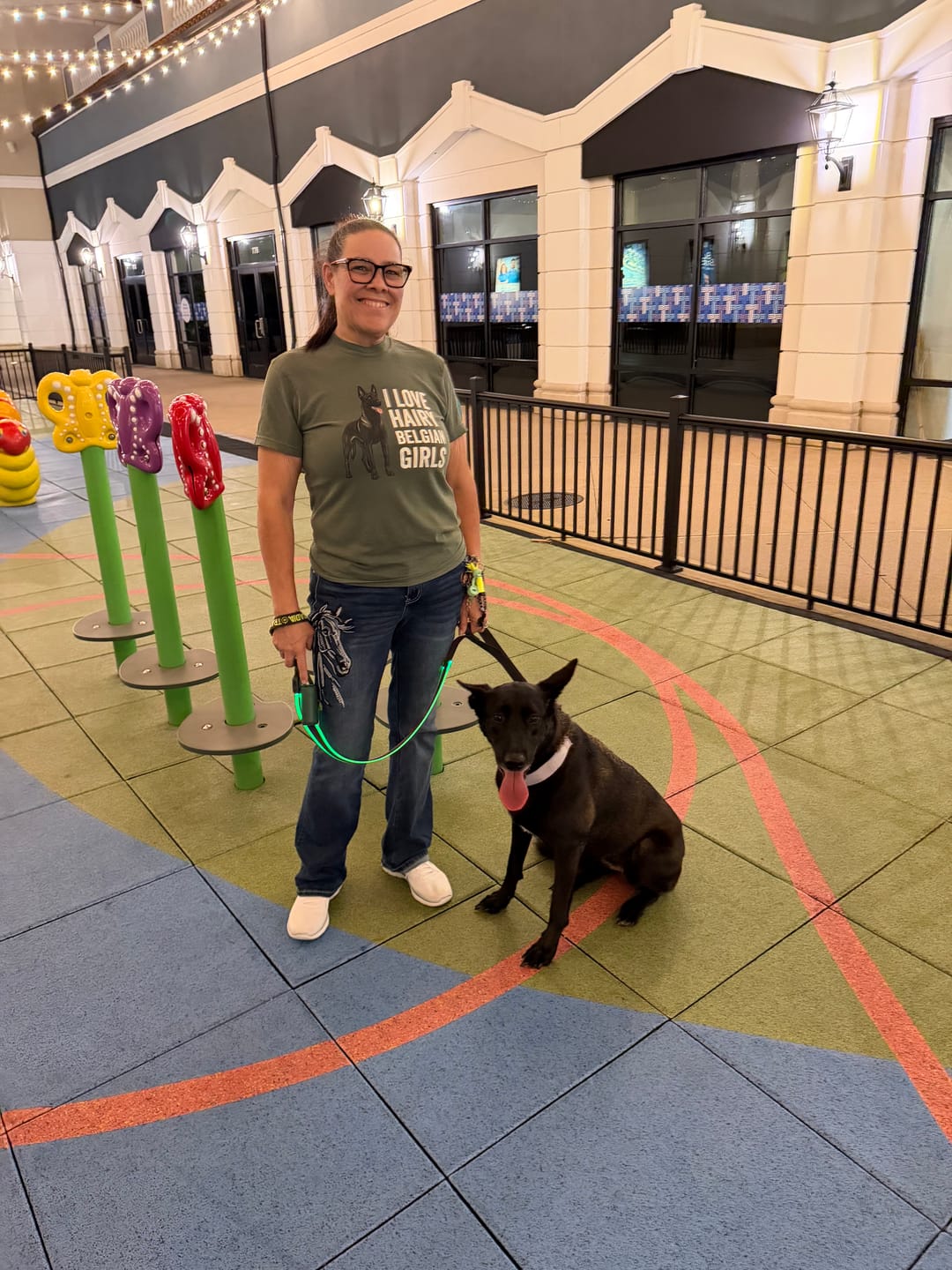 Customer photo review of I Love Hairy Belgian Girls Malinois Premium Tee