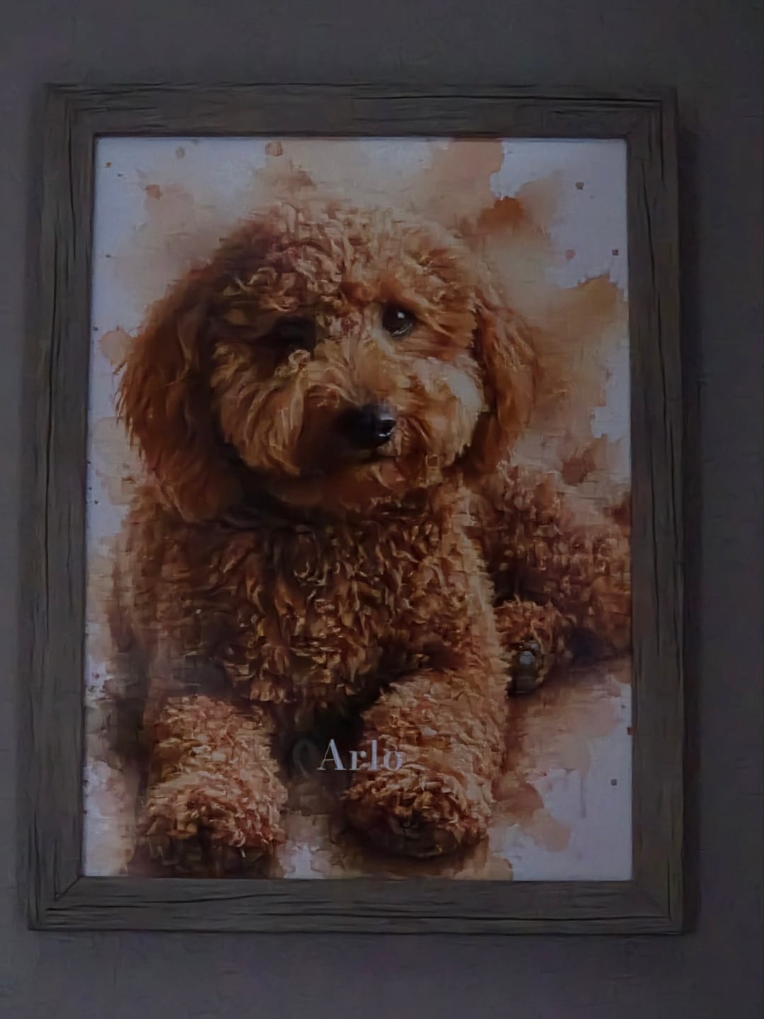Customer photo review of Watercolor Realistic Portrait - Personalized Poster