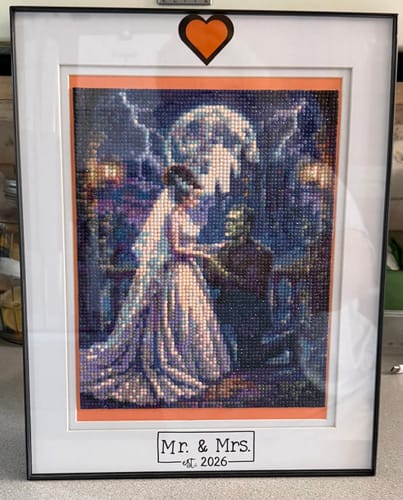Customer photo review of Frankenstein Wedding Moonlit (Diamond Painting)