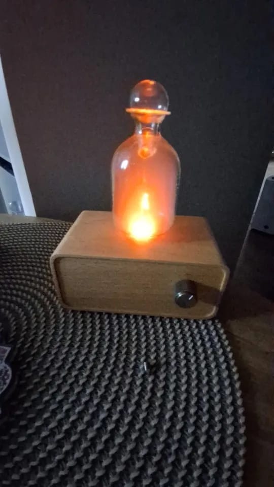 Customer photo review of Waterless Essential Oil Diffuser – Wood & Glass